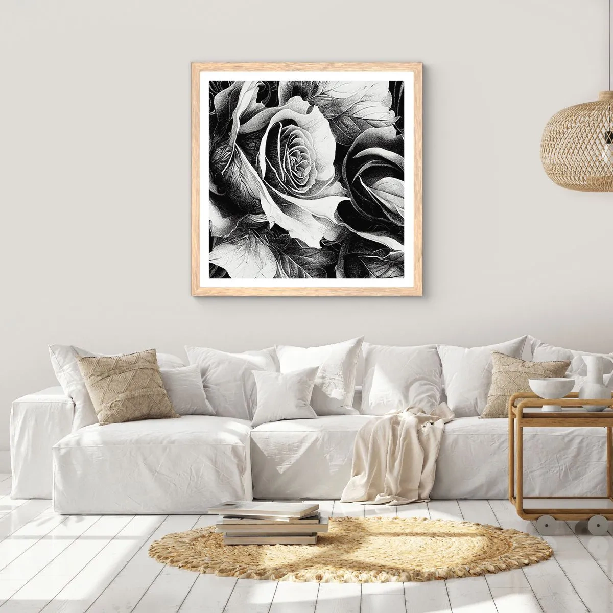 Pôster com moldura de carvalho claro - Sempre uma rainha - 50x50 cm