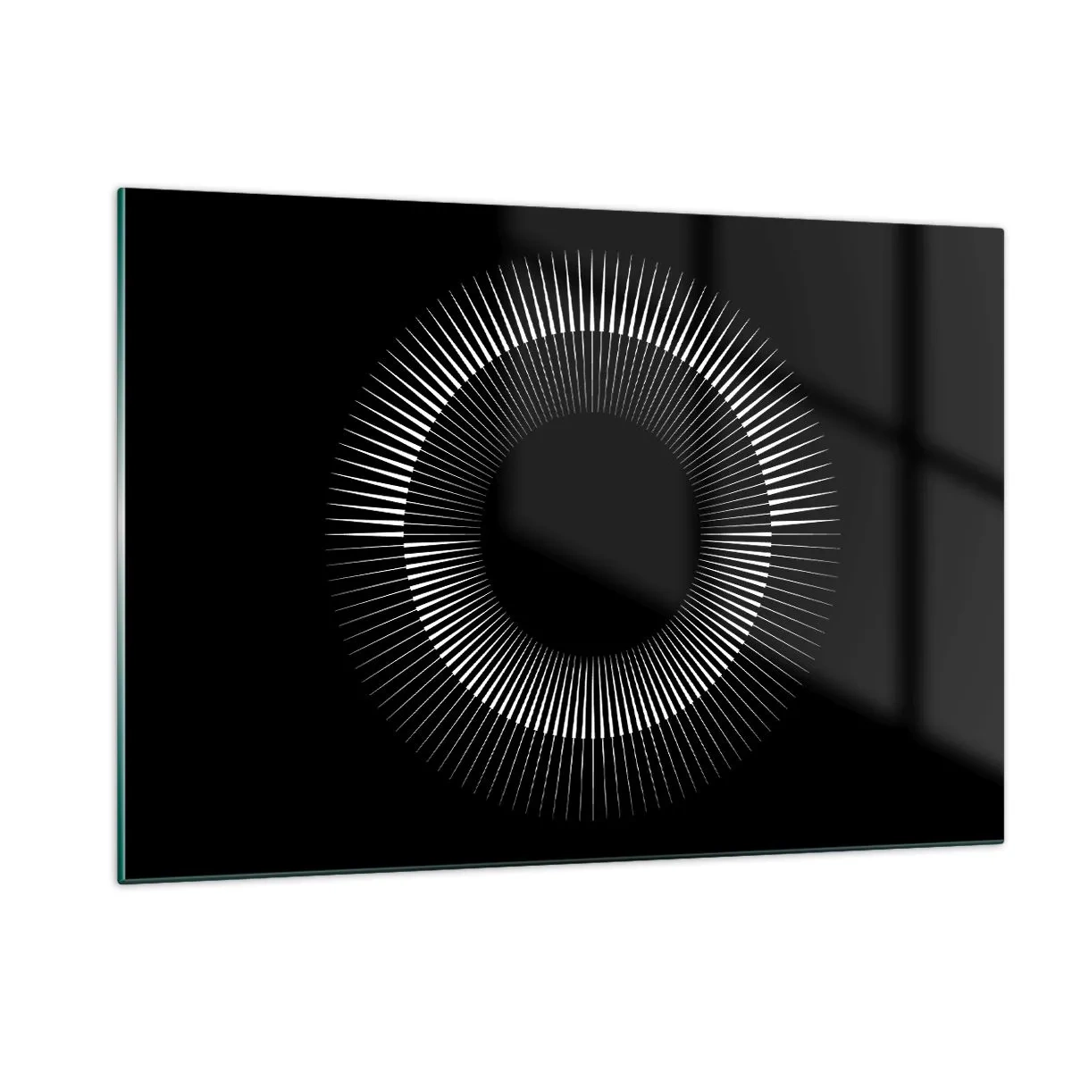 Quadro em vidro - Sol preto - 120x80 cm