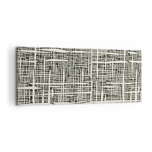 Quadro em tela - Uma composição tecida - 100x40 cm