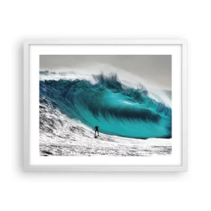 Pôster em moldura branca - Desafio aceite - 50x40 cm