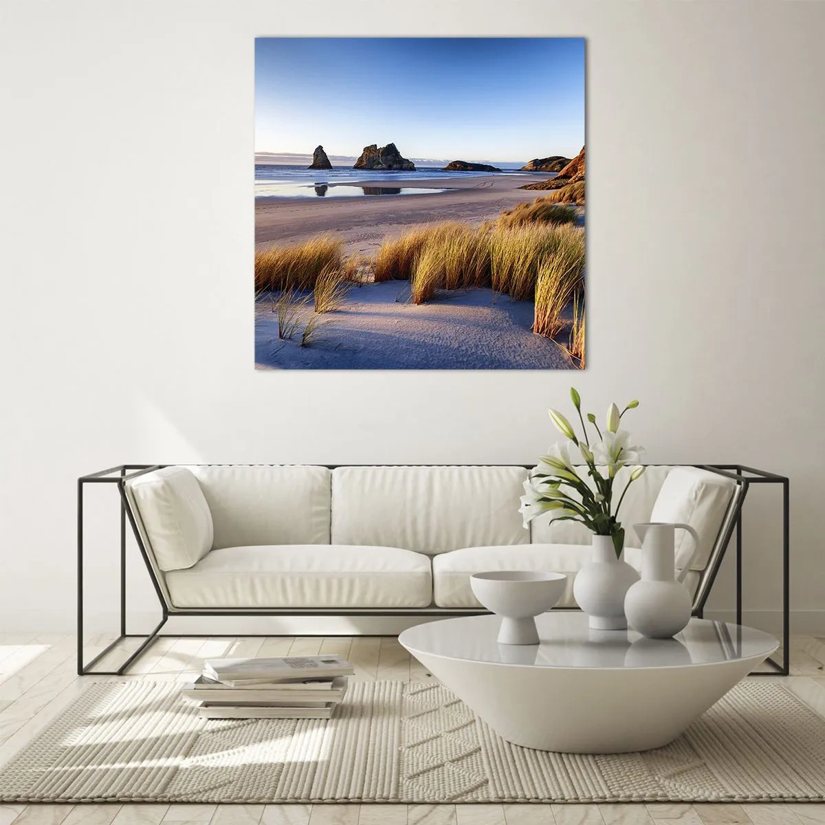 Quadro em vidro - Para quem busca a paz - 30x30 cm