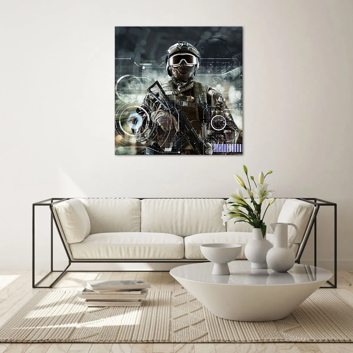 Quadro em vidro - Poder para poder - 40x40 cm