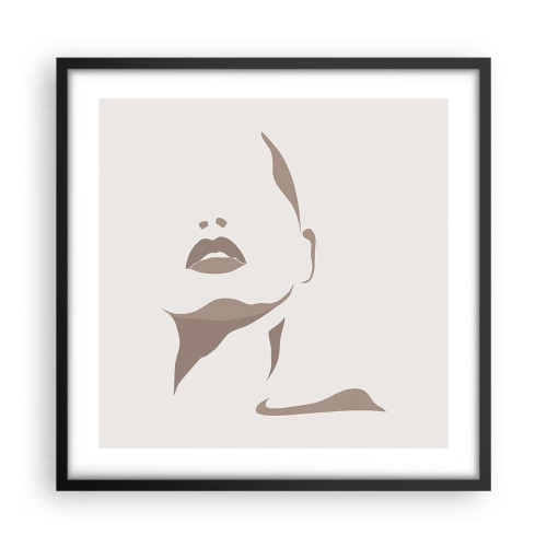 Pôster com moldura preta - Feito de luz e sombra - 50x50 cm