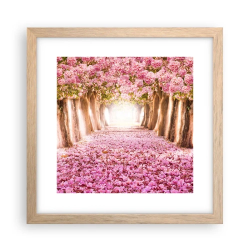 Pôster com moldura de carvalho claro - O Caminho para o Paraíso - 30x30 cm