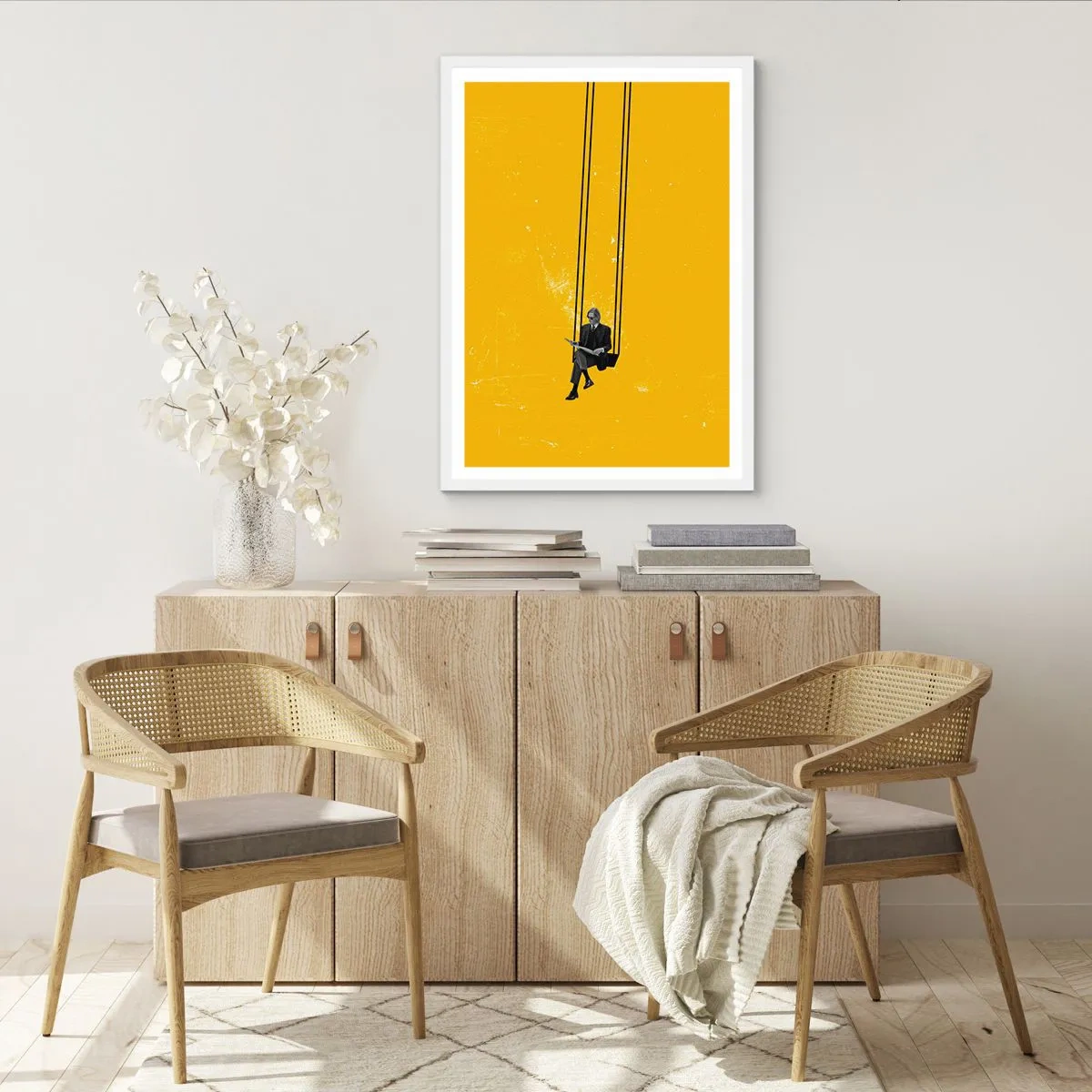 Pôster em moldura branca - Dia como todos os dias - 50x70 cm