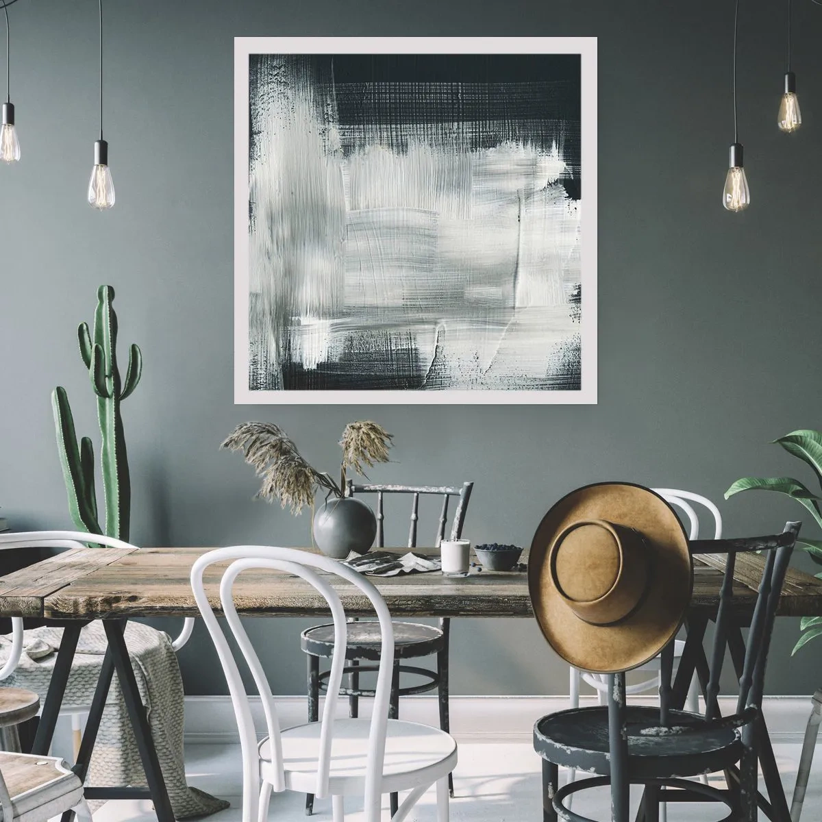 Pôster - Entrelaçado na vertical e horizontal - 40x40 cm