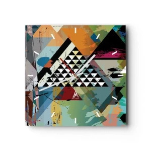 Relógio de parede - Relógio em vidro - Como é simples - 30x30 cm