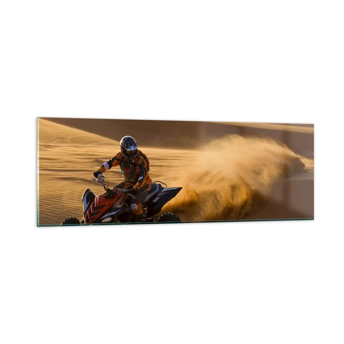 Quadro em vidro - Nas ondas de areia - 90x30 cm