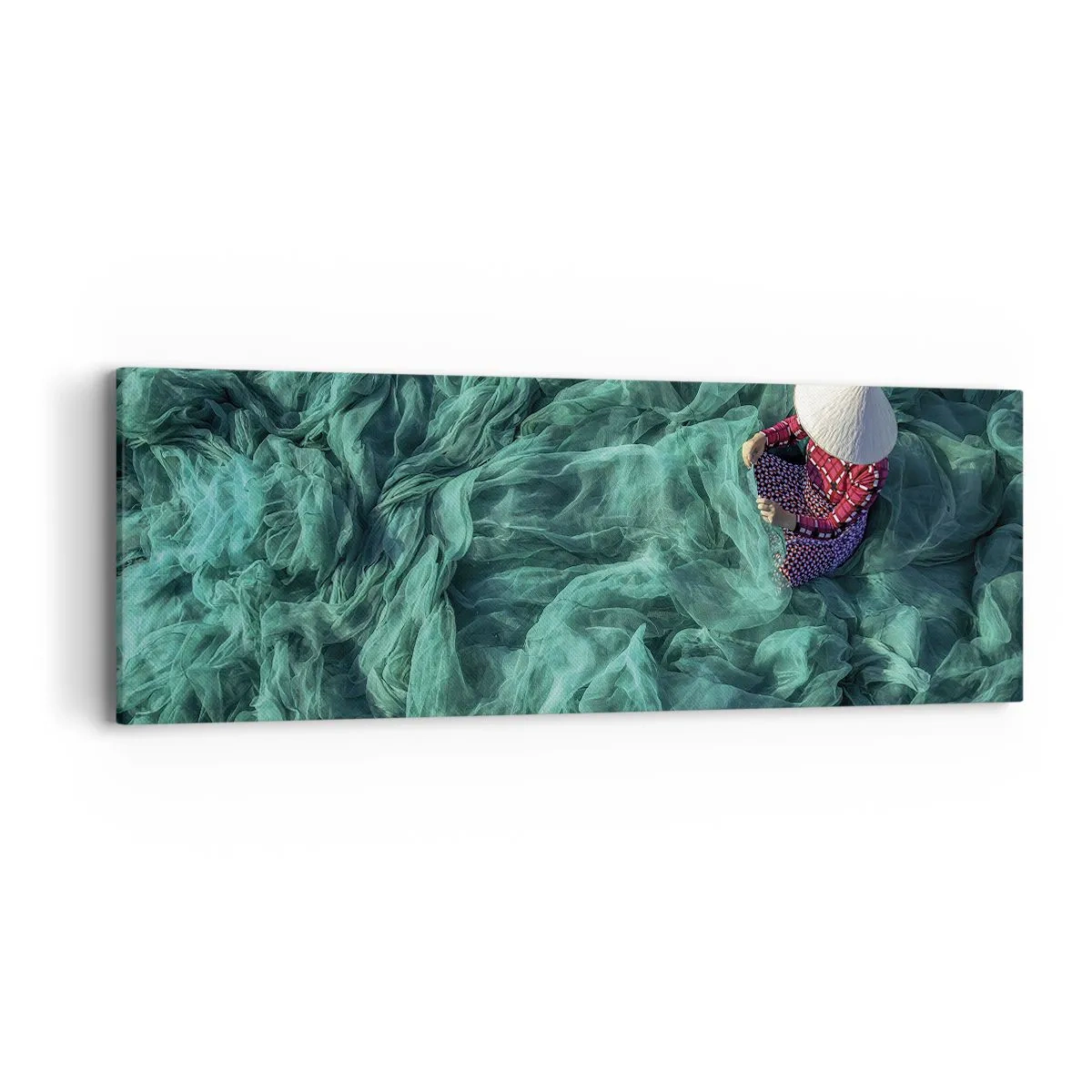 Quadro em tela - Num mar de redes - 90x30 cm