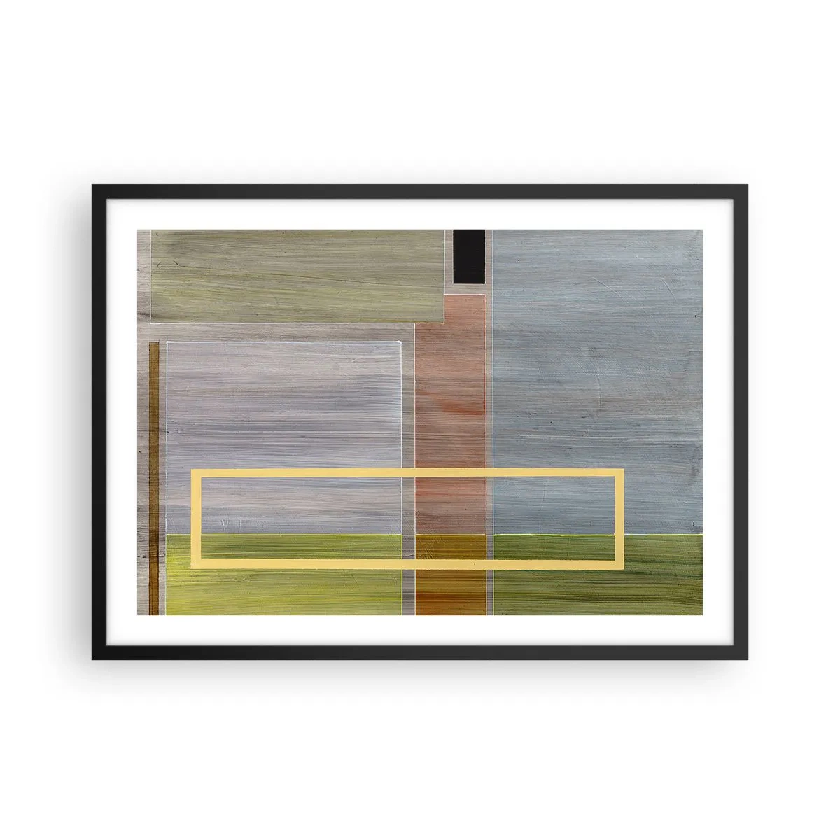 Pôster com moldura preta - Simples e calmo - 70x50 cm
