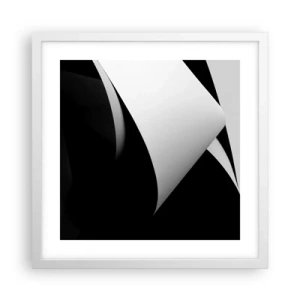 Pôster em moldura branca - Planos de luz das profundezas da sombra - 40x40 cm