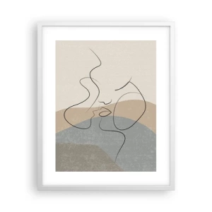 Pôster em moldura branca - Como uma pincelada - 40x50 cm