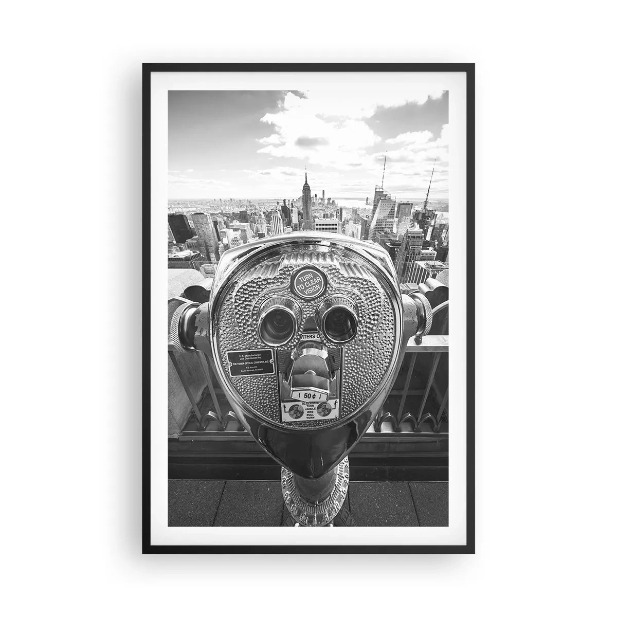 Pôster com moldura preta - A cidade das cidades - 61x91 cm