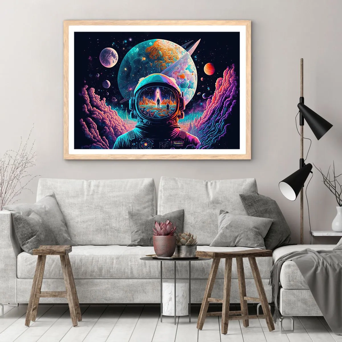 Pôster com moldura de carvalho claro - Os filósofos não sonharam com isso - 40x30 cm