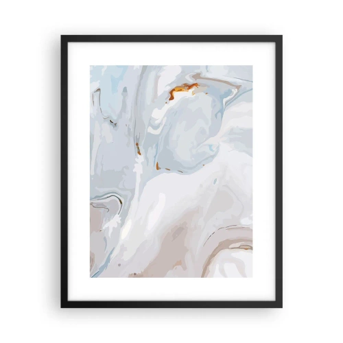 Pôster com moldura preta - Branco elevado - 40x50 cm