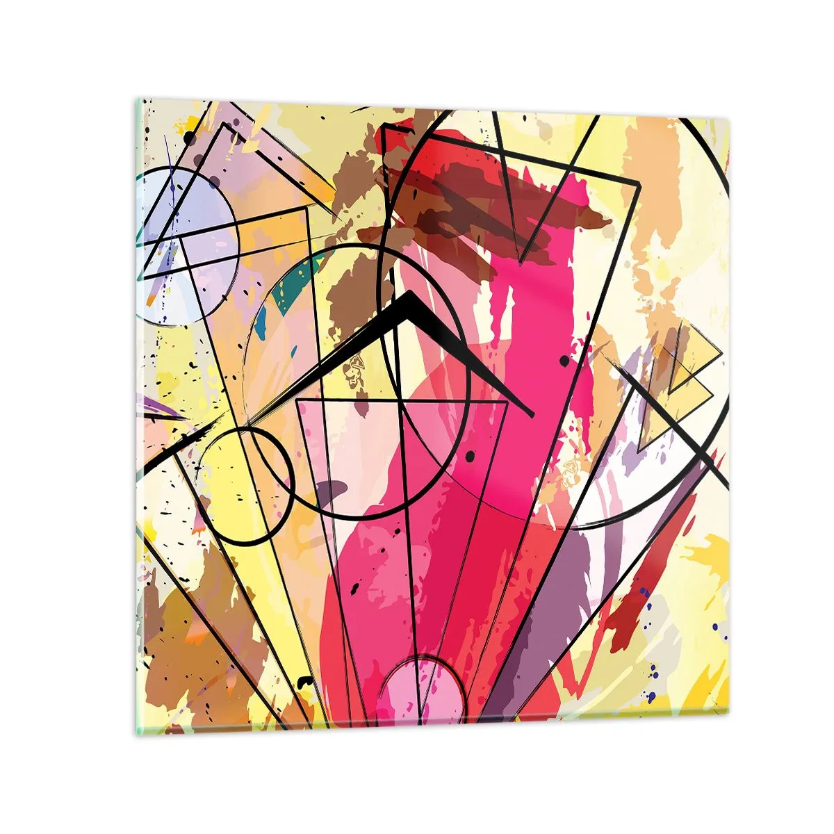 Quadro em vidro - Explosão - 30x30 cm