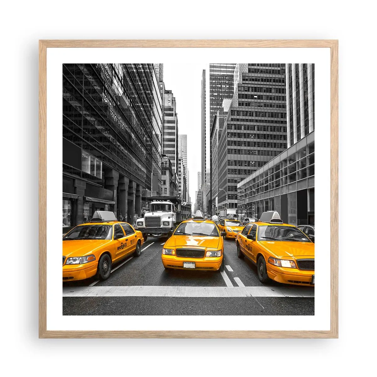 Pôster com moldura de carvalho claro - Somos a cor da cidade - 60x60 cm