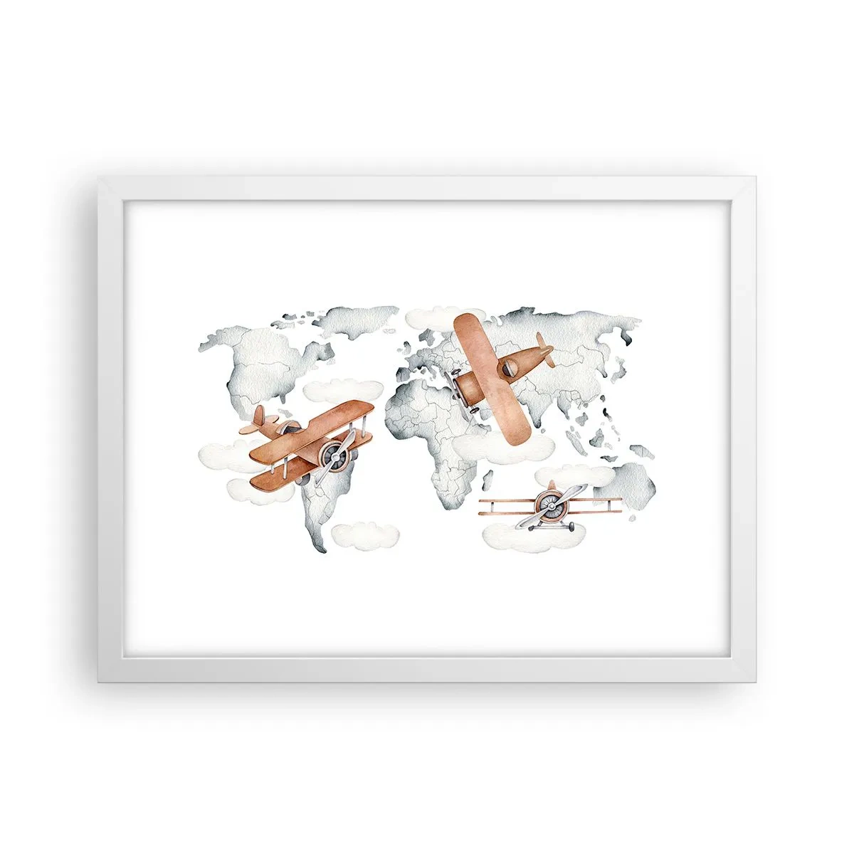 Pôster em moldura branca - Com espírito pioneiro - 40x30 cm