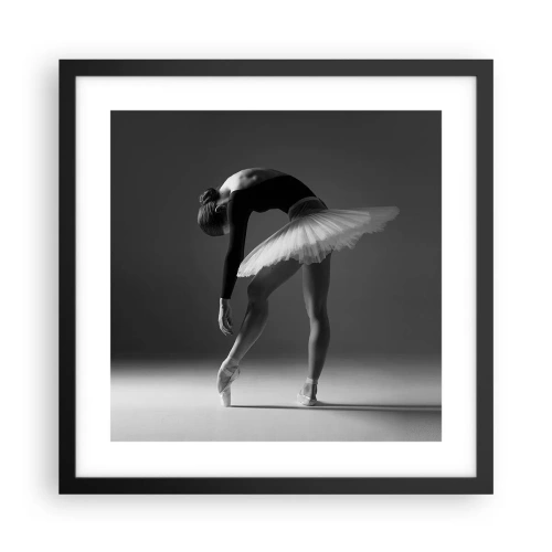 Pôster com moldura preta - Bella balerina - 40x40 cm