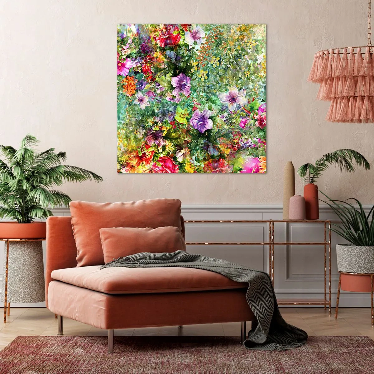 Quadro em tela - Nas flores para a perdição - 40x40 cm