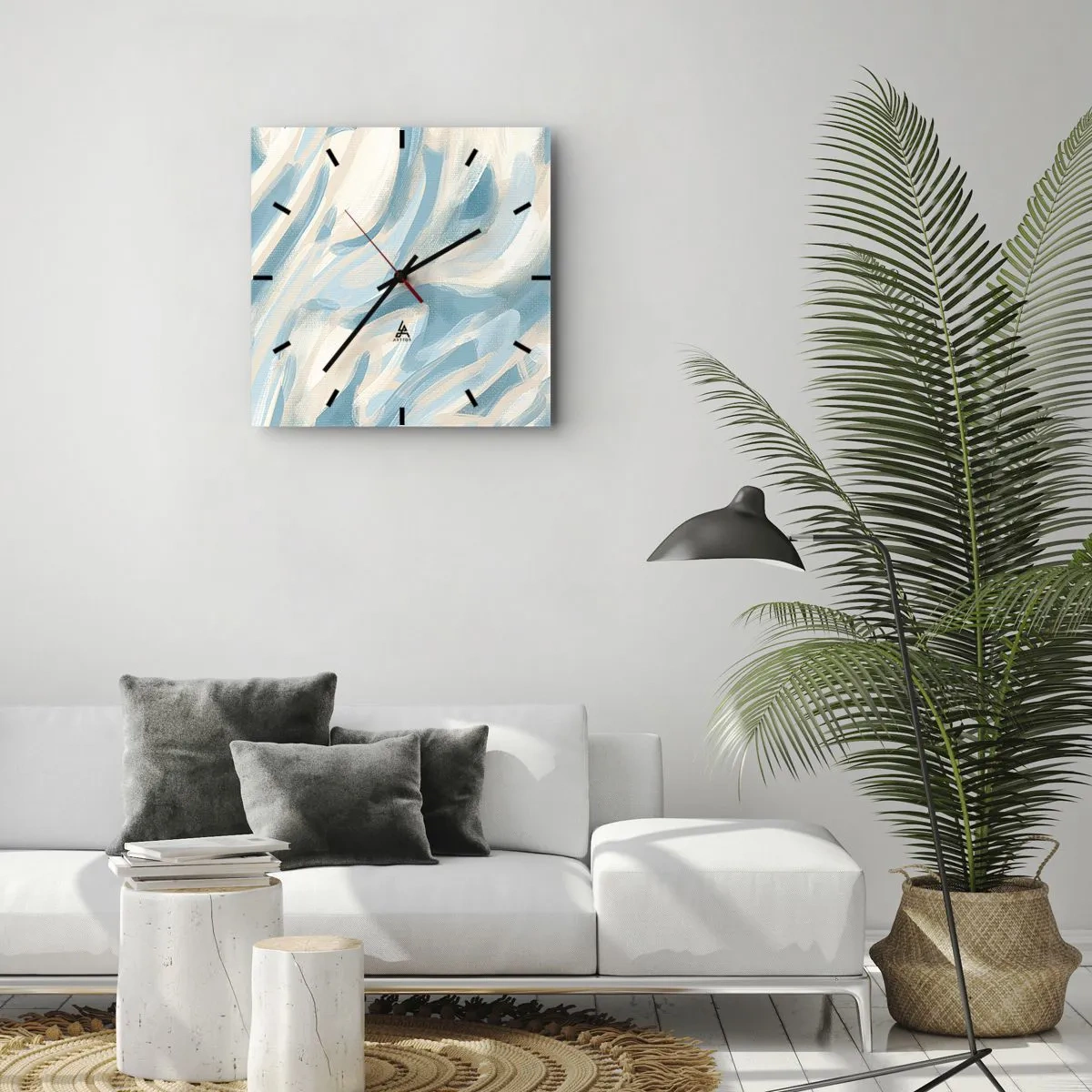 Relógio de parede - Relógio em vidro - Brisas de primavera - 40x40 cm