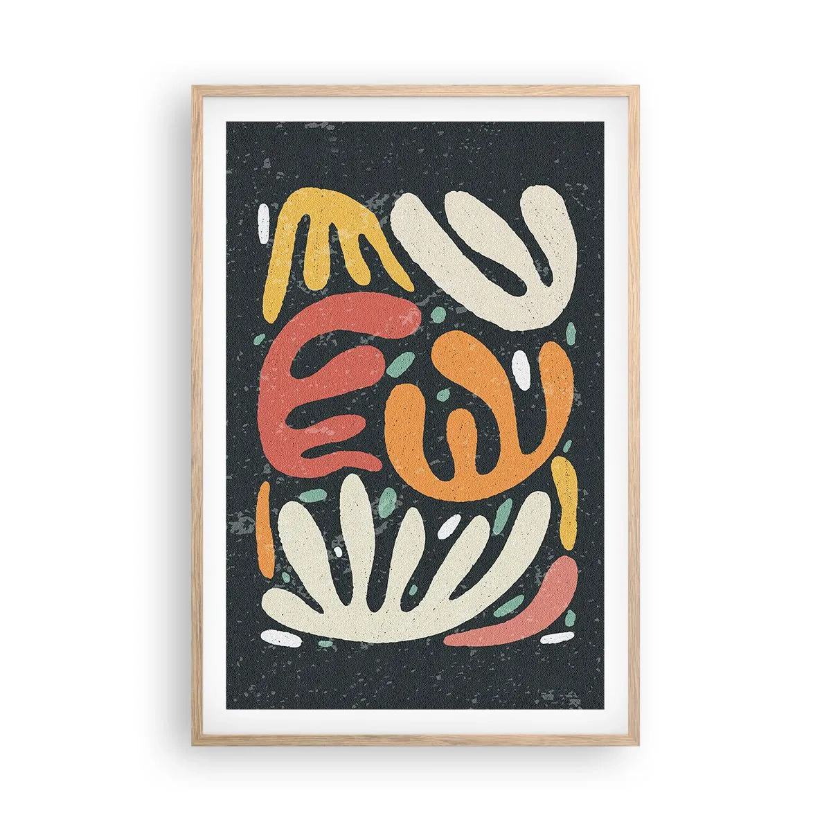 Pôster com moldura de carvalho claro - Composição – estou prestes a pegar-te - 61x91 cm