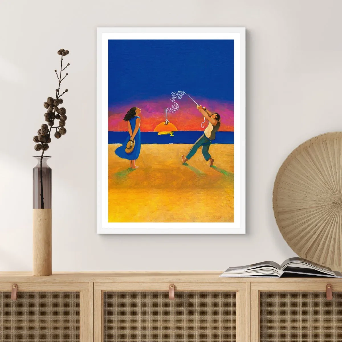 Pôster em moldura branca - Mais do que uma estrela do céu - 30x40 cm