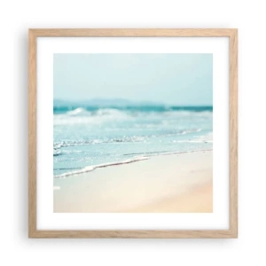 Pôster com moldura de carvalho claro - Calor e ruído - 40x40 cm