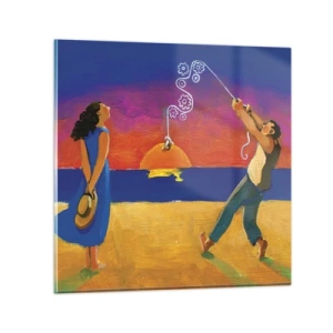 Quadro em vidro - Mais do que uma estrela do céu - 30x30 cm