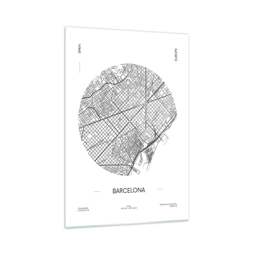 Quadro em vidro - Anatomia de Barcelona - 70x100 cm