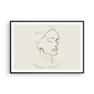 Pôster com moldura preta - Uma certa linha - 100x70 cm