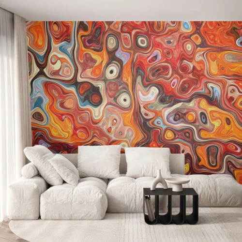 Papel de Parede Autocolante Deluxe Sticker - Se as nozes tivessem derretido no mel - Abstração, Pedaço, Padrão Moderno - 350x256 cm