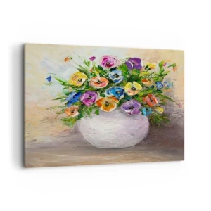 Quadro em tela - Natureza morta com um vaso branco - 120x80 cm