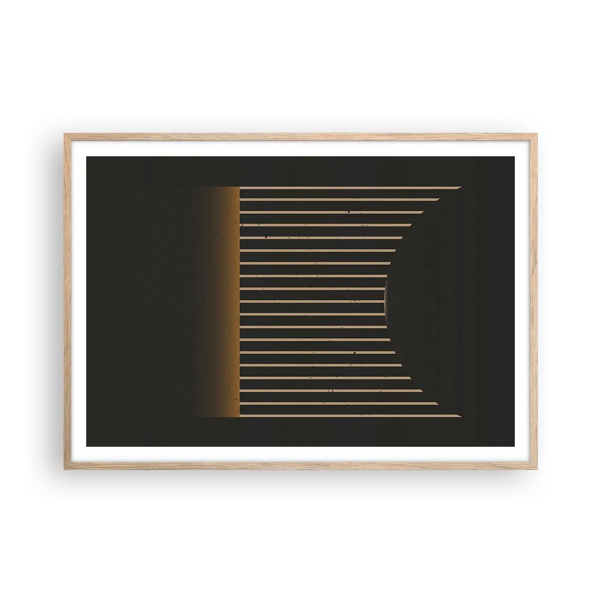 Pôster com moldura de carvalho claro - Explorar a escuridão - 100x70 cm