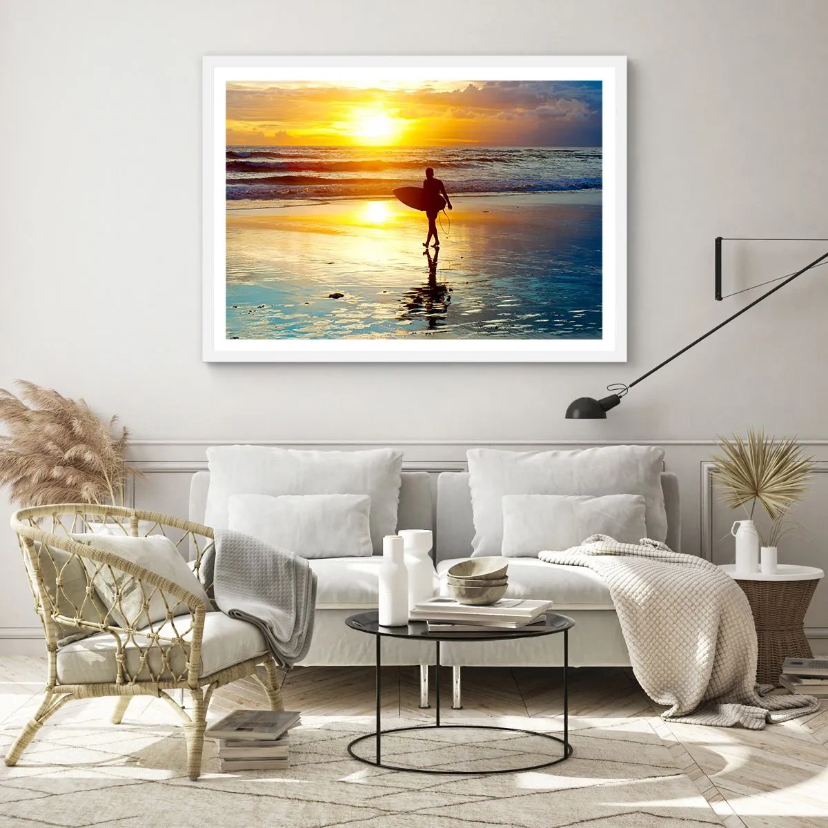 Pôster em moldura branca - O Retorno do Guerreiro - 100x70 cm