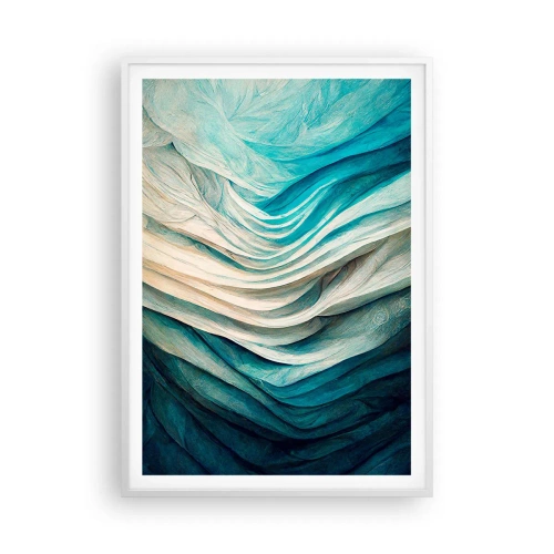 Pôster em moldura branca - Insaciabilidade azul - 70x100 cm