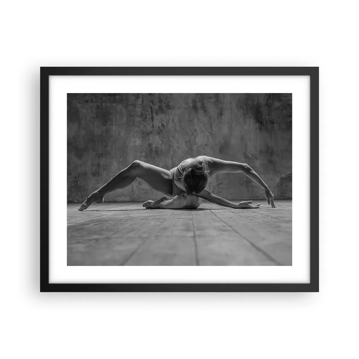 Pôster com moldura preta - Simetria encontrada - 50x40 cm