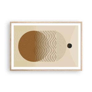 Pôster com moldura de carvalho claro - Sobre a origem das figuras geométricas - 91x61 cm