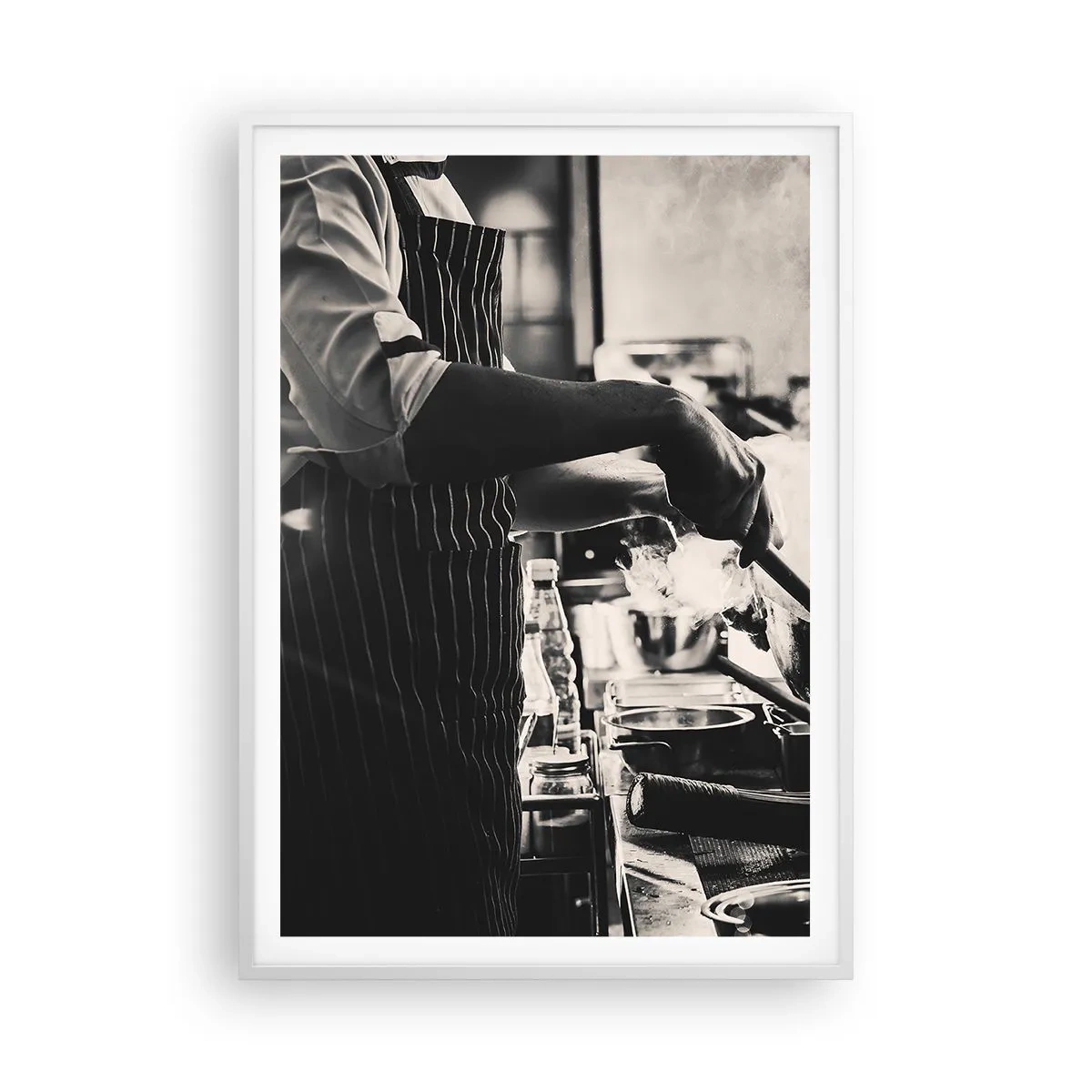 Pôster em moldura branca - Alquimia de sabores - 70x100 cm