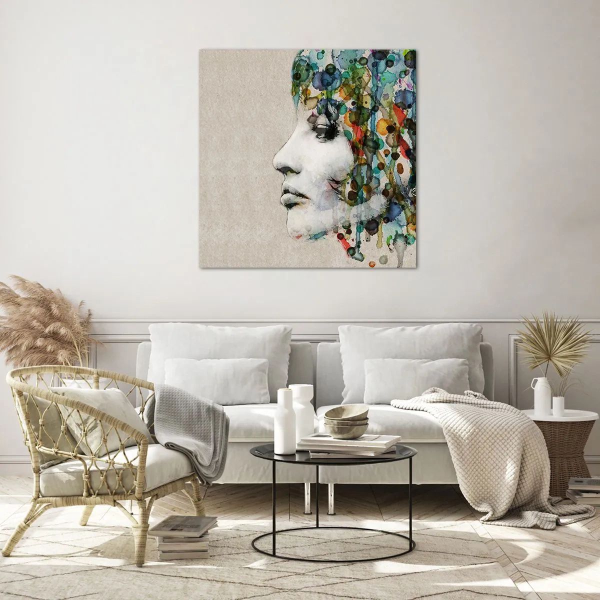 Quadro em vidro - Emergida das cinzas - 50x50 cm