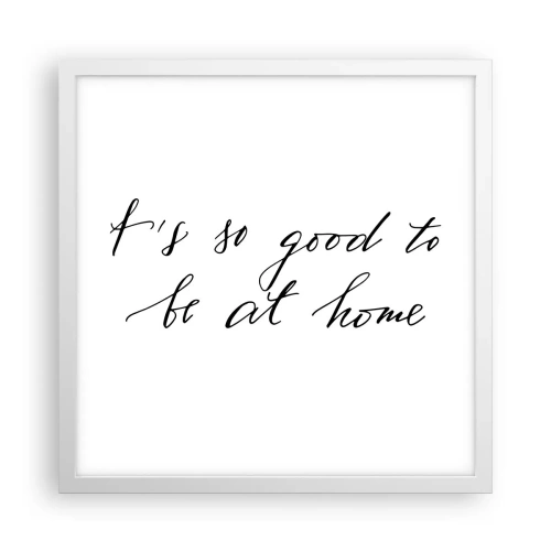 Pôster em moldura branca - Toda a verdade - 40x40 cm