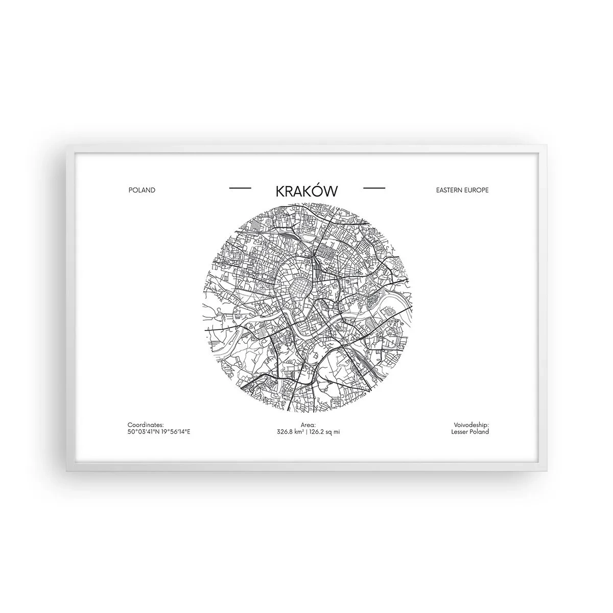Pôster em moldura branca - Anatomia de Cracóvia - 91x61 cm