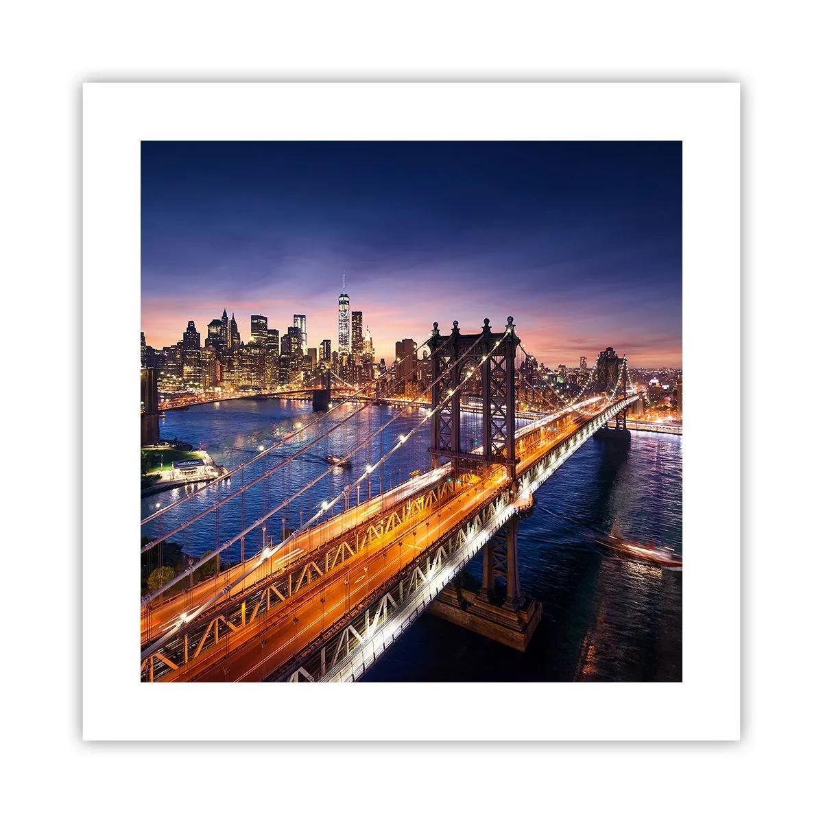 Pôster - Uma ponte luminosa para o coração da cidade - 40x40 cm