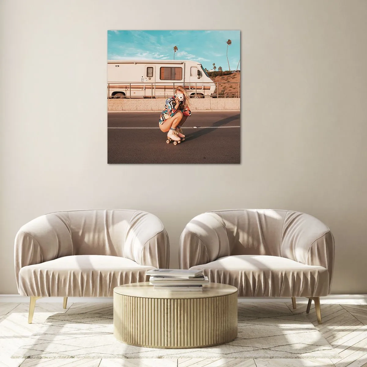 Quadro em vidro - Sorria, por favor! - 40x40 cm