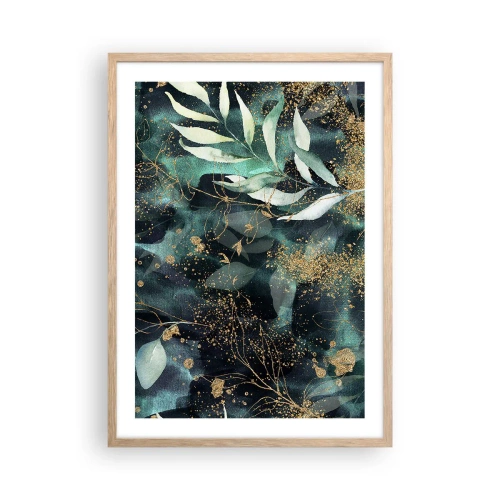 Pôster com moldura de carvalho claro - Jardim Mágico - 50x70 cm