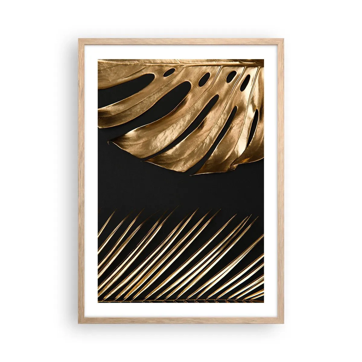 Pôster com moldura de carvalho claro - Diferentes e igualmente caros - 50x70 cm