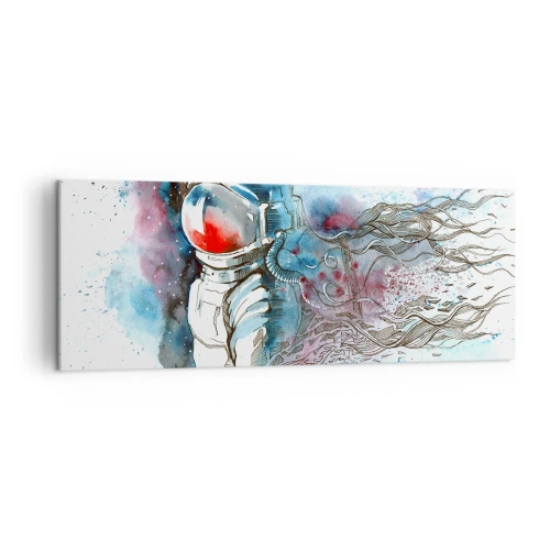Quadro em tela - Sozinho com o espaço - 140x50 cm