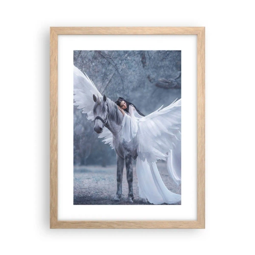 Pôster com moldura de carvalho claro - Momento inspirado - 30x40 cm