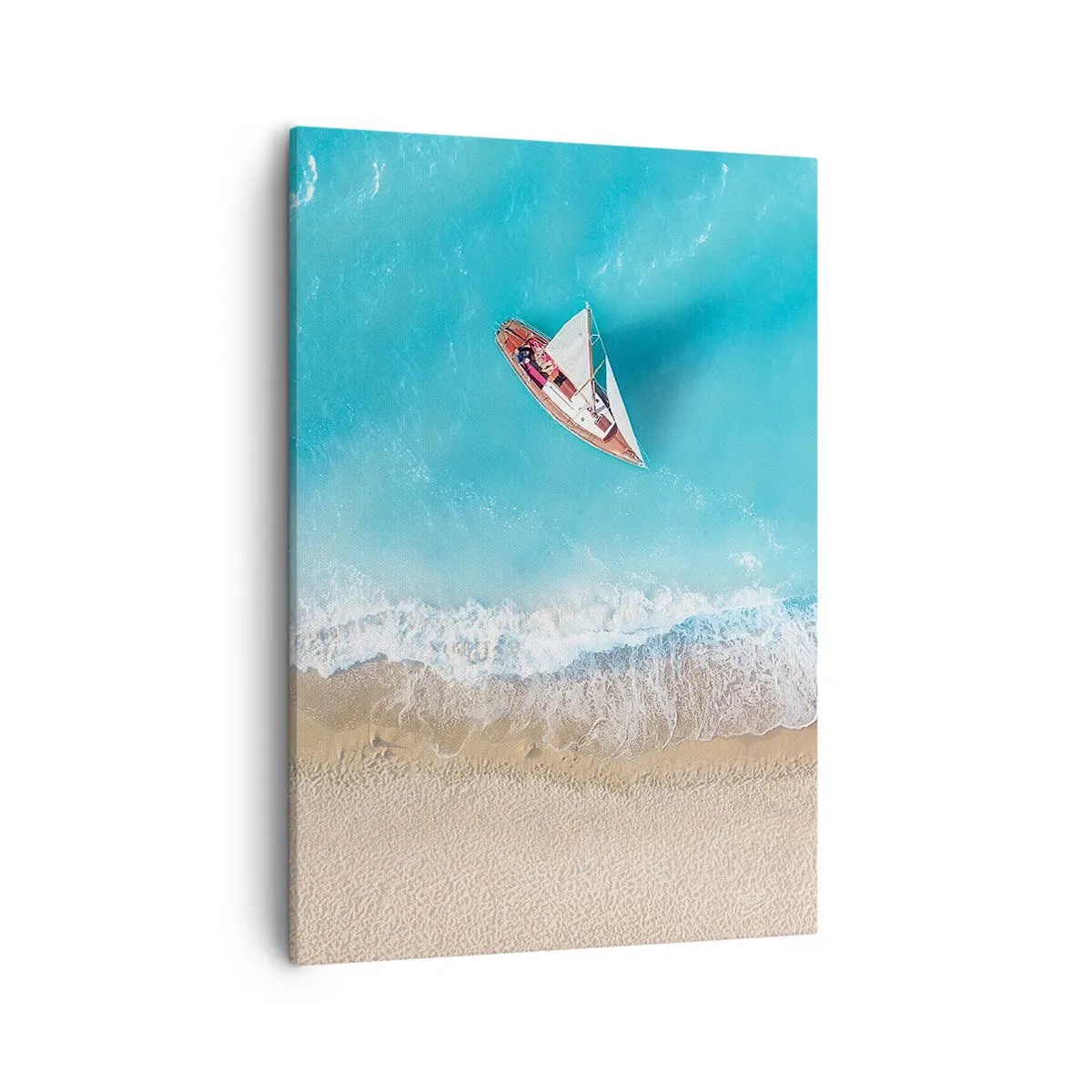 Quadro em tela - No limite do azul e do ouro - 50x70 cm