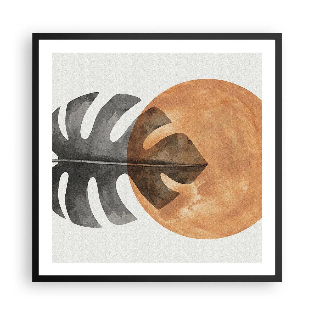 Pôster com moldura preta - Sempre o sol - 60x60 cm